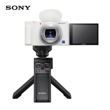 索尼（SONY）ZV-1 Vlog数码相机 白色 手柄电池套装（ZV1）4K视频/美肤拍摄/强悍对焦 Vloger必备（单位：个）