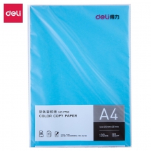 得力(deli)7758彩色复印纸-A4-80g-25包(单位：包）深蓝