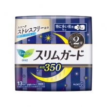 花王乐而雅零触感特薄超长夜用进口卫生巾35cm/13片(单位：包)