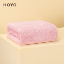 HOYO/1576臻品长绒棉浴巾单条磨砂袋-浅粉70*140cm(单位：袋)