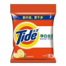 汰渍洗衣粉净白去渍柠檬清香去油污洁净无磷洗衣粉1.36kg（单位：袋）