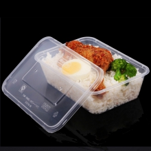 美丽雅HC077089带盖一次性方形打包盒饭盒750ml  50只装（计价单位：箱）