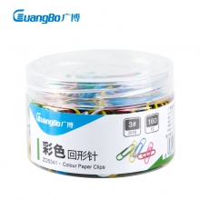 广博(GuangBo) 160枚29mm彩色回形针3#彩色金属曲别针1筒装ZD5341（单位：筒）