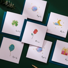 贺卡 情人节小清新卡片商务客户邀请卡生日祝福贺卡图案造型随机一包160张